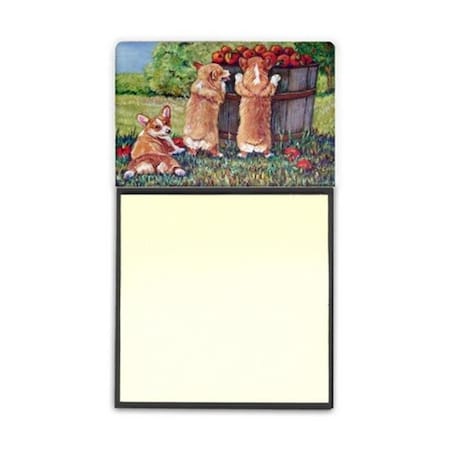 Carolines Treasures Carolines Treasures 7351SN Apple Helper Corgis Sticky Note Holder 7351SN